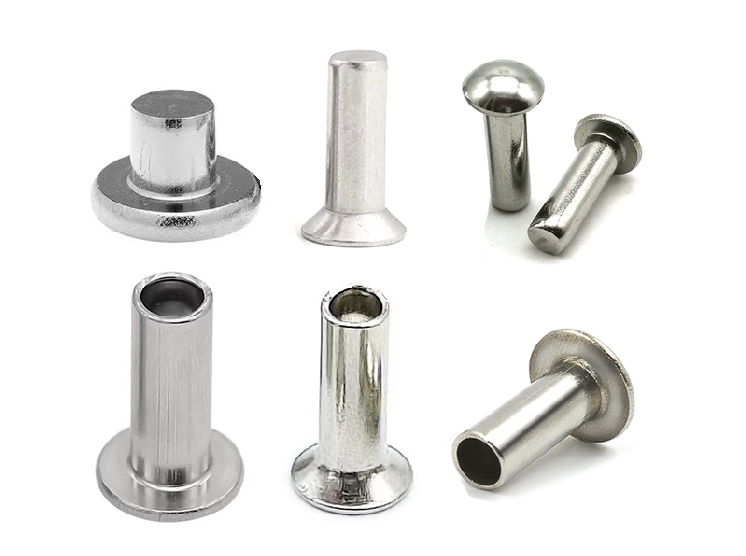 Olika material av nitar