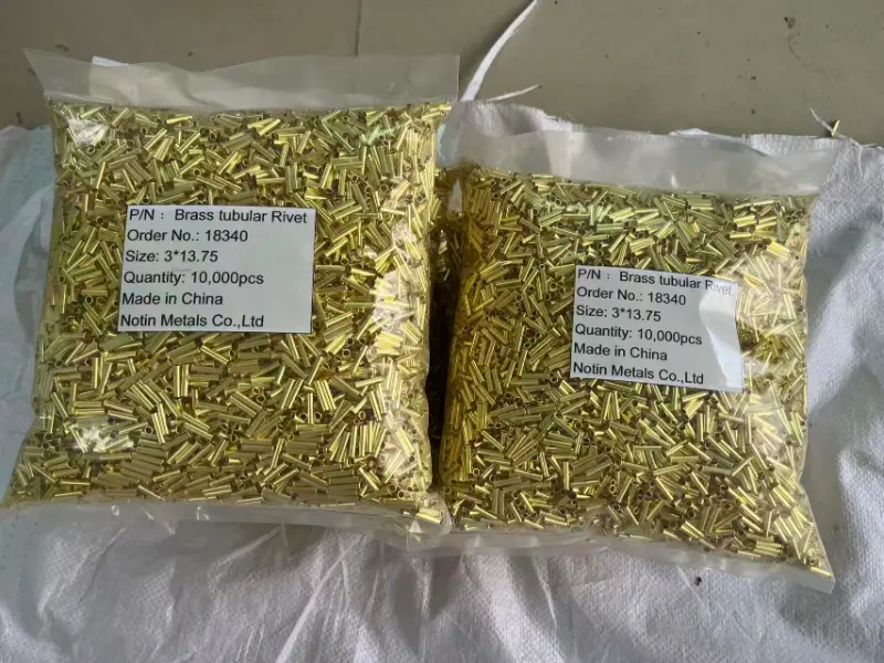 Provbeställning av tubulära nitar på väg till Storbritannien