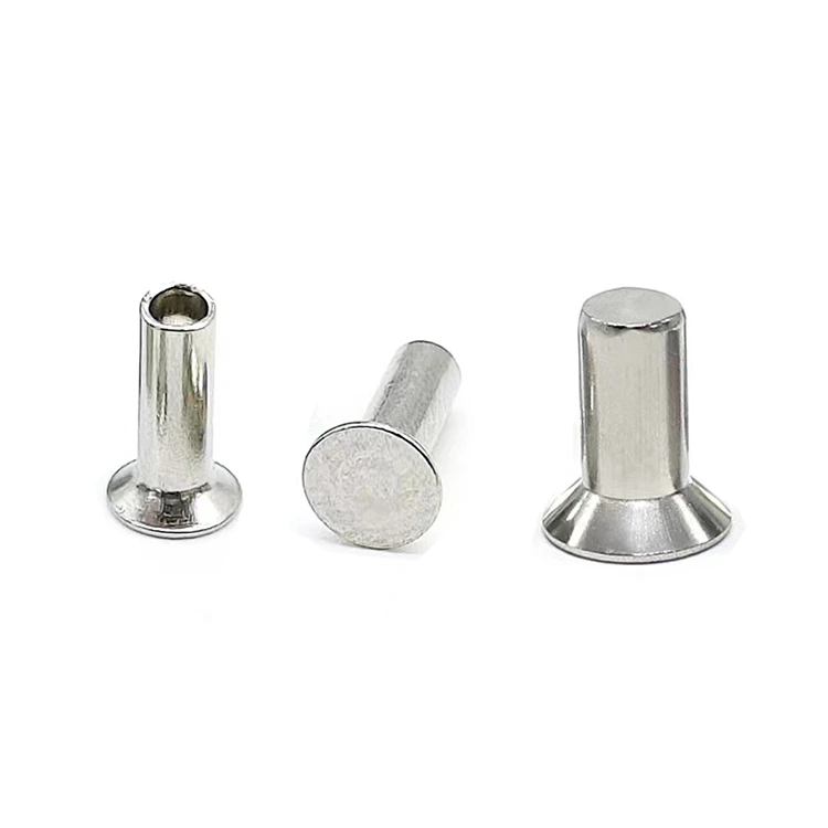 Semi-ihåliga nitar med försänkt huvud