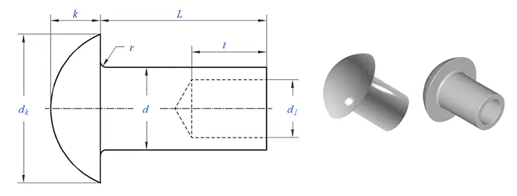 Stainless Steel Semi Tubular Rivets