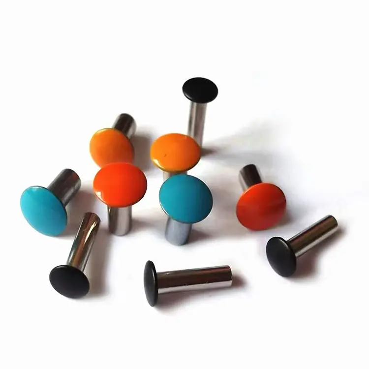 Målade färgglada nitar